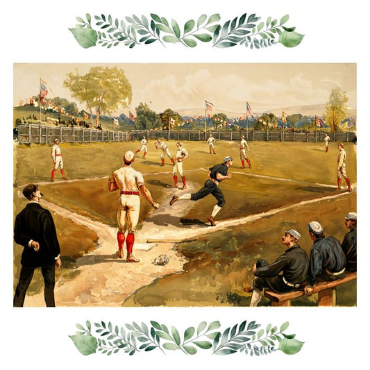 Baseball Art Print | 1800s Baseball Game | Vintage Wall Art