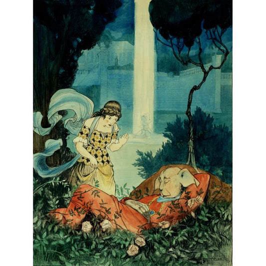 Fairy Tale Art | Beauty and the Beast | Vintage Wall Art