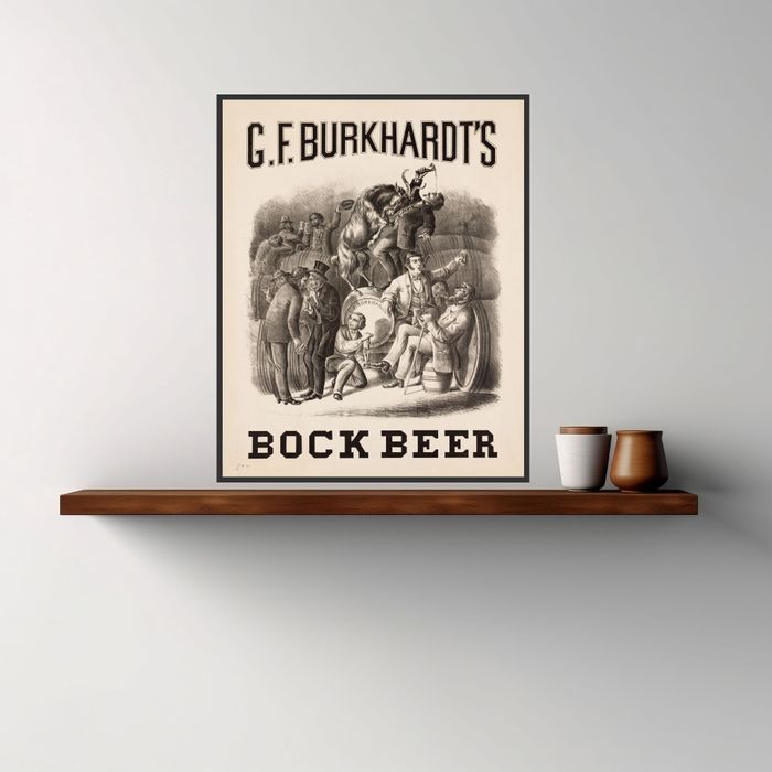 Bock Beer Ad | Advertising Art | Vintage Wall Art
